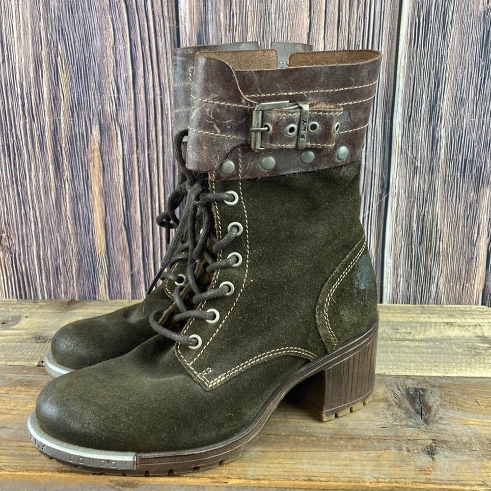 Fly London Lask Mid-calf Dark Brown Boots- Size EUR 39